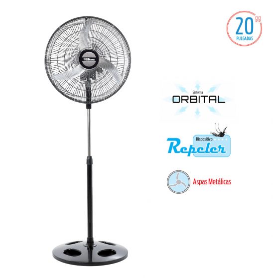 VENTILADOR DE PIE 20" ASPAS METALICAS LILIANA VPM2016