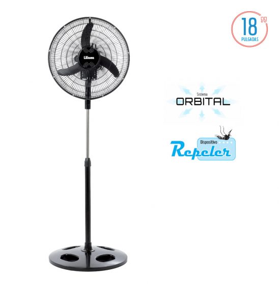 VENTILADOR DE PIE PARRILLA METALICA LILIANA 18" VPRN18