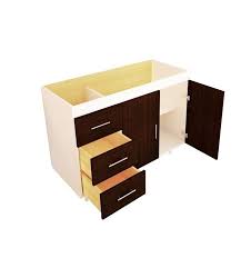 BAJO MESADA 1.20 M BLANCA FRENTE CHOCOLATE MELAMINA SIN BACHA