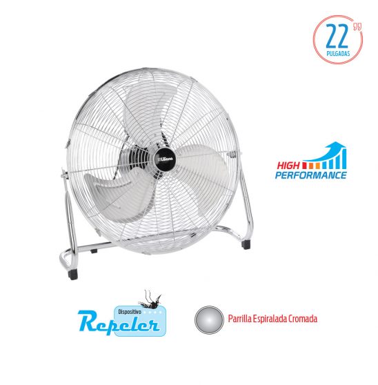 TURBOVENTILADOR PARRILLA CROMADA 22" LILIANA VTFM22