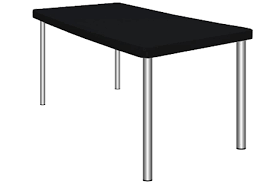 MESA RECTANGULAR TOKIO METAL NEGRA 1.40 MTS GARDEN LIFE F427001
