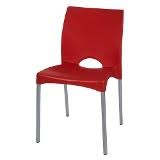SILLA BOSTON PATAS METALICAS ROJA GARDEN LIFE F900004
