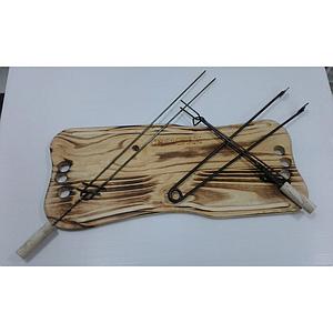 SET DE ASADO CREDIPAZ TABLA + 3 PIEZAS