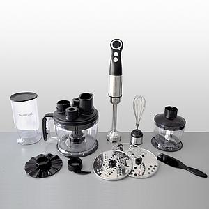 LICUADORA DE MANO + PROCESADOR + ACCESORIOS SMARTLIFE SM0208FP