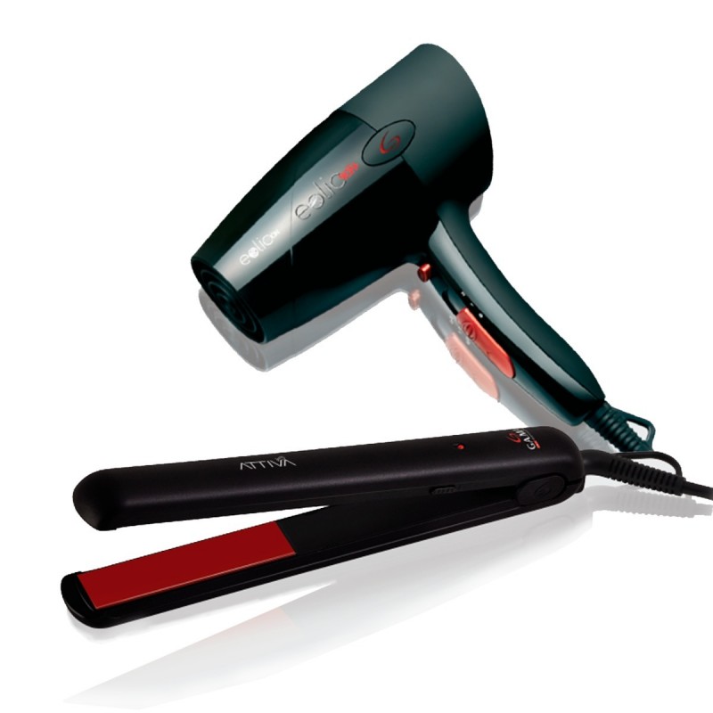 SET DE PLANCHITA CP9 ATTIVA TOURMALINE + SECADOR EOLIC GAMA 