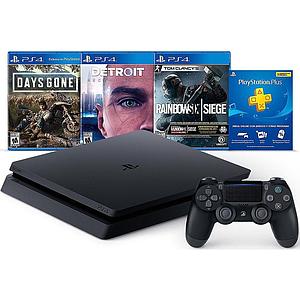 PLAY STATION 4 ORIGINAL SLIM SONY 1TB + 3 JUEGOS FISICOS (DAYS GONE-DETROIT-RAINBOW)