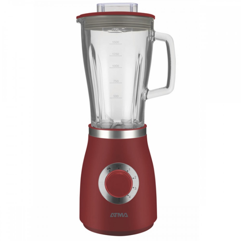 LICUADORA DE VASO VIDRIO ROJA 500W 1.7 L ATMA LI8444RN