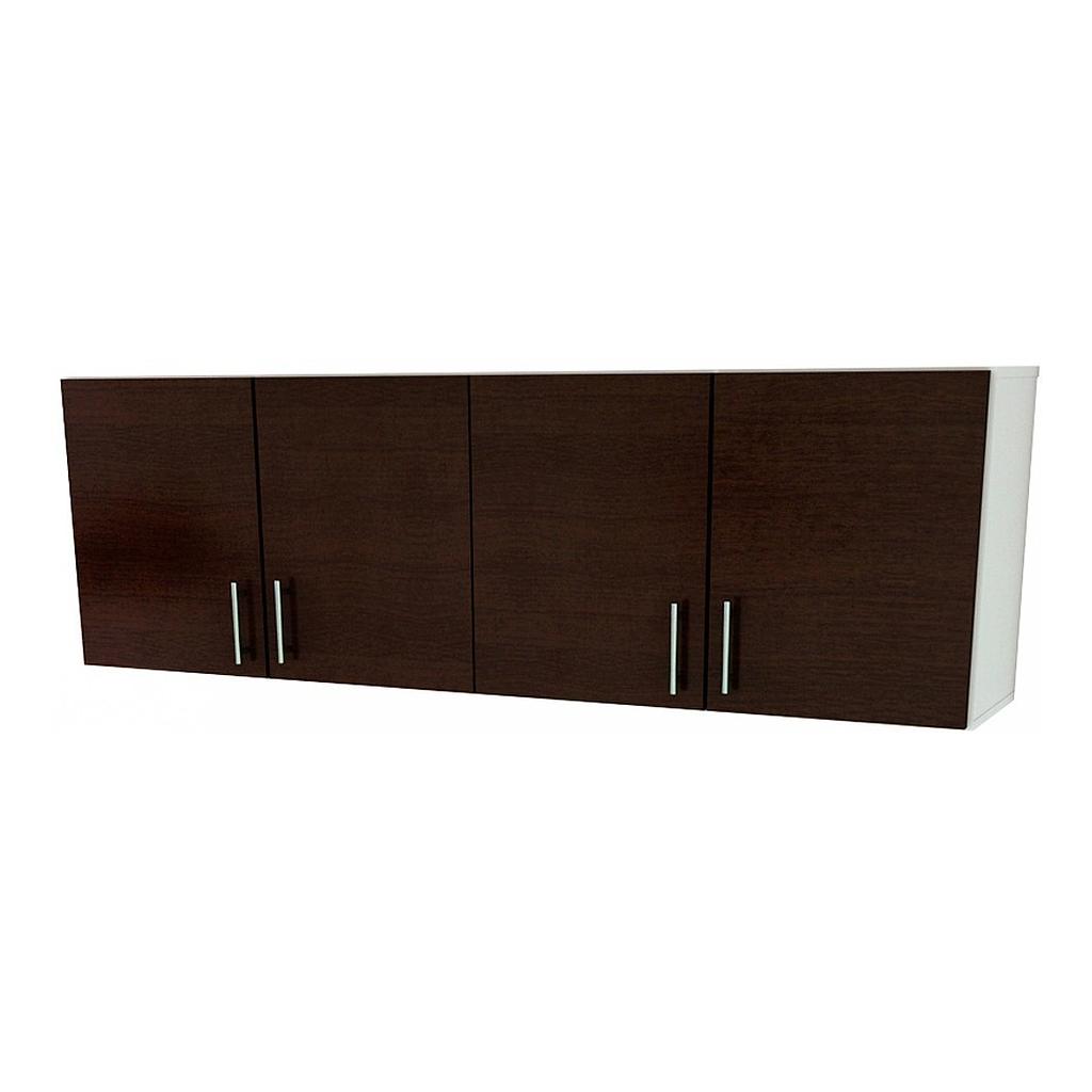 ALACENA 1.60 MTS. BLANCA FRENTE CHOCOLATE MELAMINA