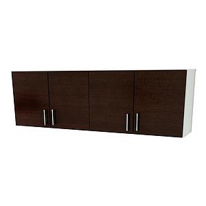 ALACENA 1.60 MTS. BLANCA FRENTE CHOCOLATE MELAMINA