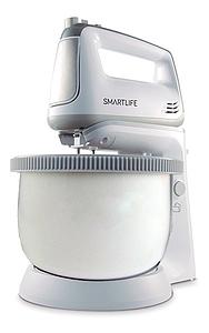 BATIDORA DE MANO CON PEDESTAL 5 VEL. BLANCA SMART LIFE HM5035PN