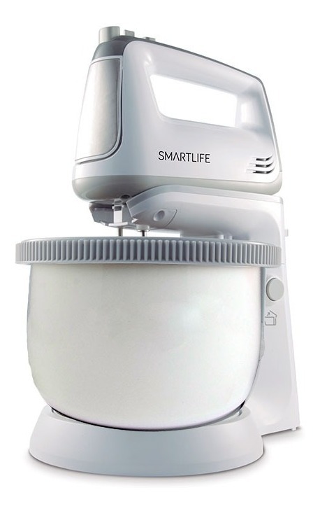 BATIDORA DE MANO CON PEDESTAL 5 VEL. BLANCA SMART LIFE HM5035PN