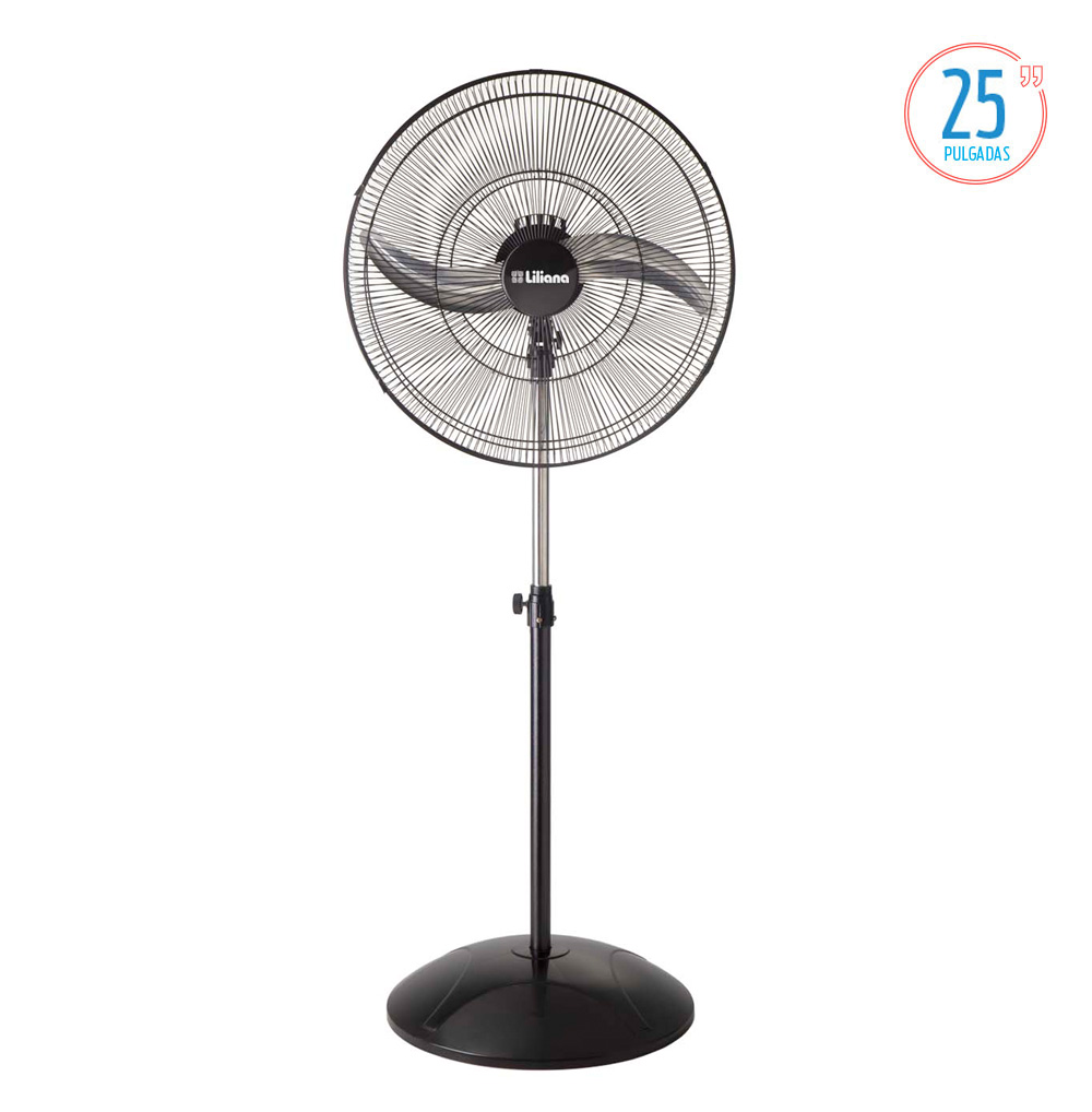 VENTILADOR DE PIE PARRILLA Y ASPAS METALICAS 25" LILIANA VP25M