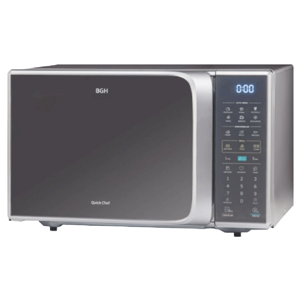 MICROONDAS BIFUNCION CON GRILL BGH SILVER 28 LITROS B228DS20