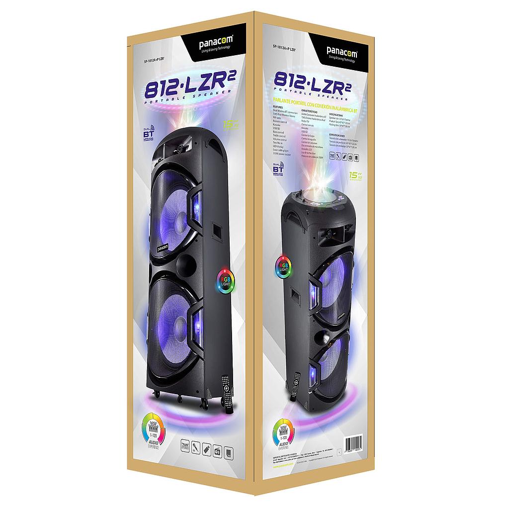 TORRE DE SONIDO 15" X 2 350W PANACOM SP1812 LZR2