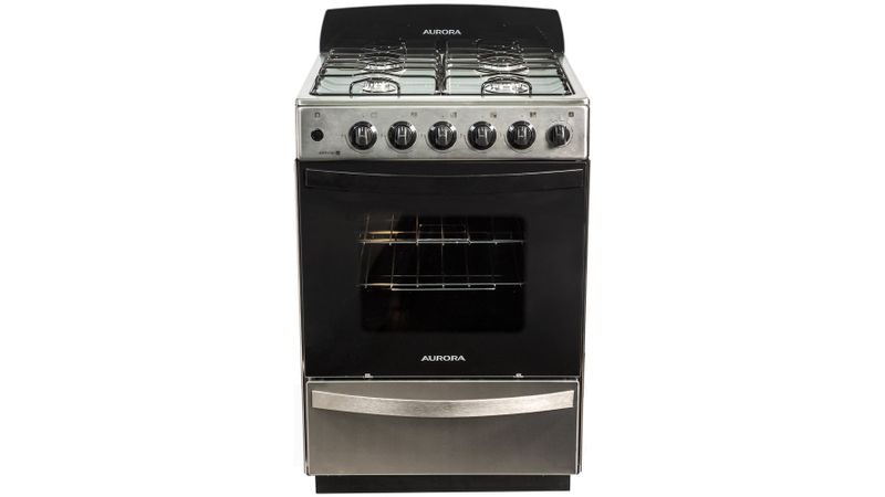COCINA AURORA ACERO CON ENCENDIDO Y LUZ 56CM ARGENTA XLE4