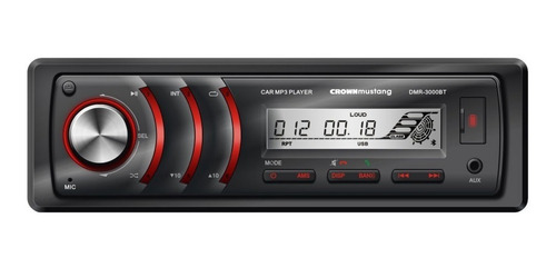 AUTOESTEREO DESMONTABLE USB-BLUETOOTH 52W X4 CROWN MUSTANG 3000BT