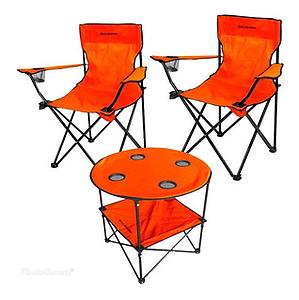 SET DE CAMPING MESA + 2 SILLAS OUTDOORS S2001