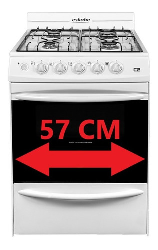 COCINA ESKABE BLANCA CON ENCENDIDO Y LUZ  57CM MULTIGAS Q10B