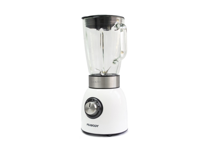 LICUADORA VASO DE VIDRIO BLANCA 1.5 LTS 2 VELOC. 800W PEABODY LN800B
