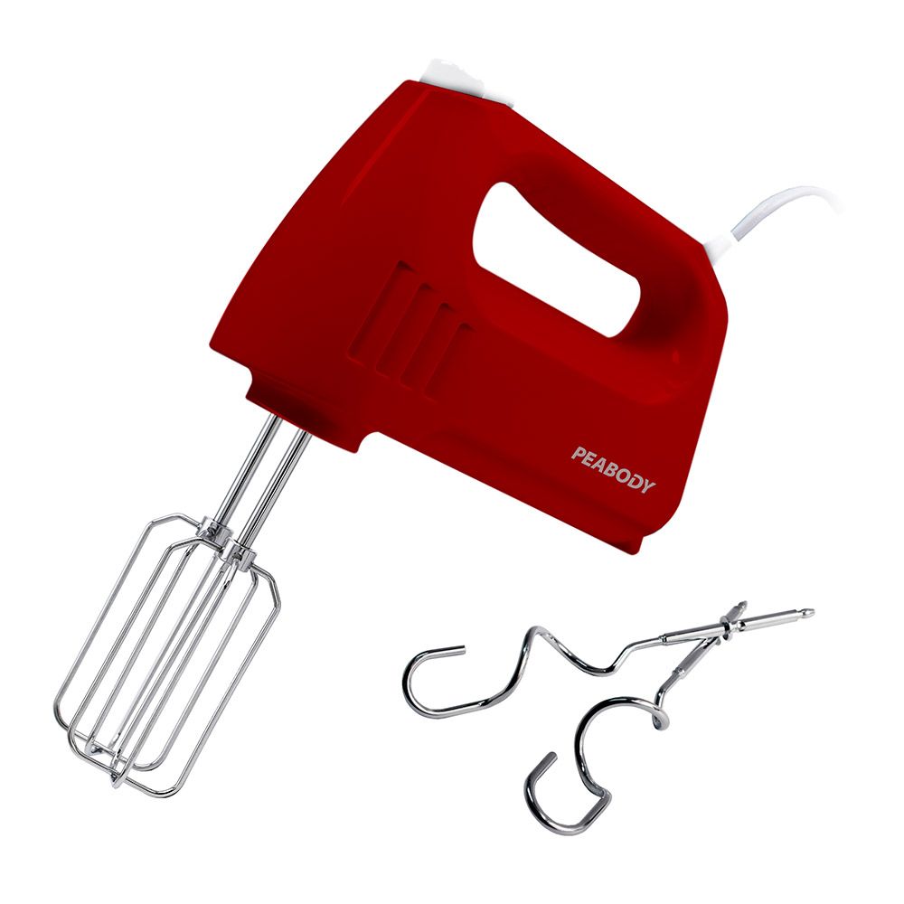 BATIDORA DE MANO 300W 4 VELOC. ROJA PEABODY HM550R