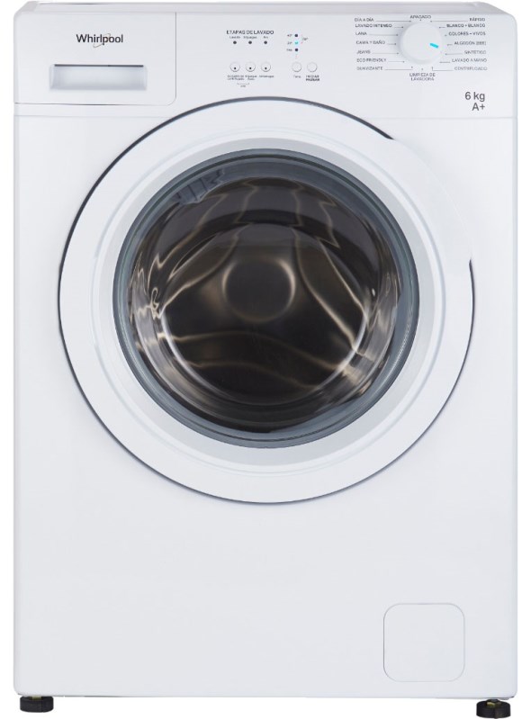 LAVARROPAS AUTOMATICO WHIRPOOL INVERTER 6KG 1000 RPM BLANCO WNQ06ABDWA 
