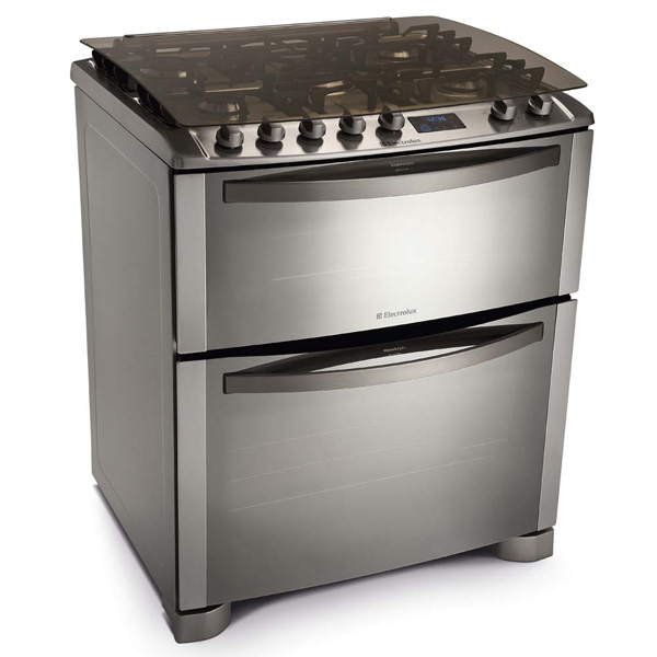 COCINA ELECTROLUX DOBLE HORNO ACERO 5 HORNALLAS 76 CM CON ENC Y LUZ 76DXR