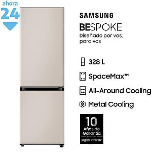 HELADERA CON FREEZER SAMSUNG PINK BESPOKE 328 LTS NO FROST INVERTER RB33A