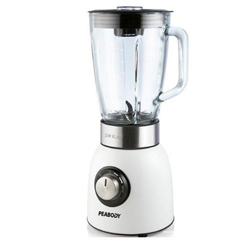 LICUADORA VASO DE VIDRIO BLANCA 1.75 LTS 5 VELIC. 800W PEABODY LN805B