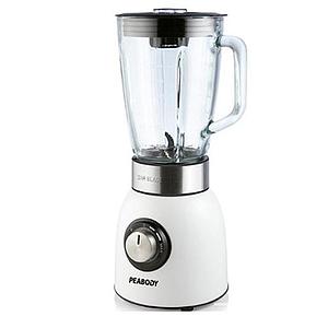 LICUADORA VASO DE VIDRIO BLANCA 1.75 LTS 5 VELIC. 800W PEABODY LN805B