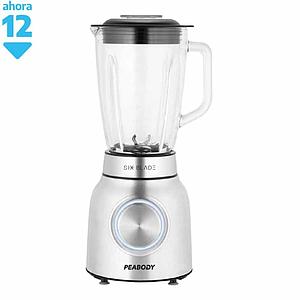 LICUADORA VASO VIDRIO 1.5 LTS INOXIDALE 1000W 5 VELOCIDADES PEABODY LN1001IX