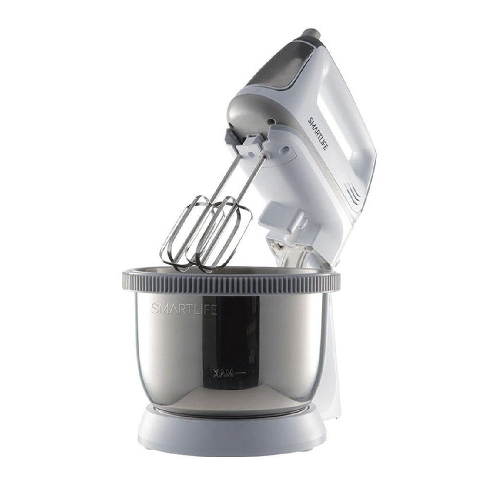 BATIDORA DE MANO CON PEDESTAL 5 VELOCIDADES INOXIDABLE SMARTLIFE HMR5035IX