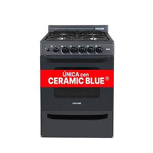COCINA ESKABE NEGRA CON ENCENDIDO Y LUZ 57CM MULTIGAS Q10BK