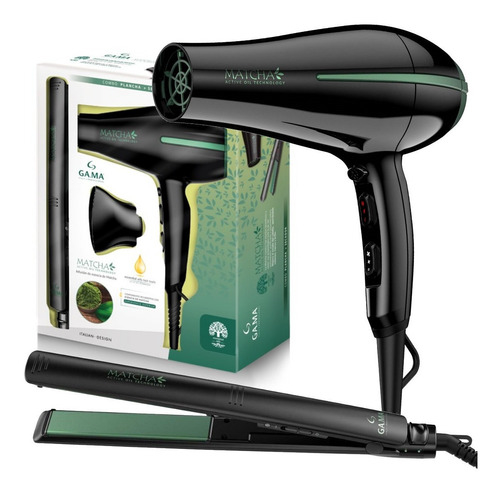 SET DE PLANCHITA MATCHA + SECADOR MATCHA 2200W GAMA