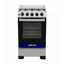 COCINA DREAN INOXIDABLE CON ENCENDIDO Y LUZ CON TAPA TEMPLADA 50 CM CD5003MI