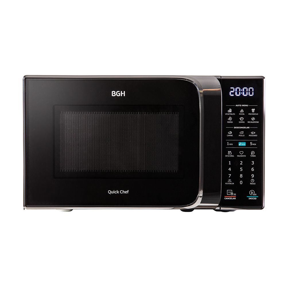 MICROONDAS MONOFUNCIONAL DIGITAL 20 LTS NEGRO BGH B120DN20