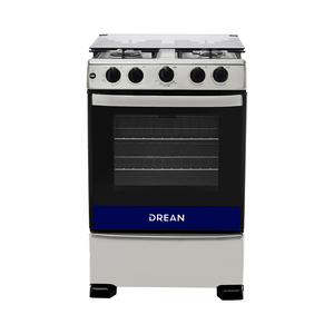 COCINA DREAN INOXIDABLE CON ENCENDIDO Y LUZ CON TAPA TEMPLADA 60CM CD6007MI