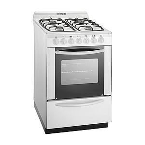 COCINA DOMEC 4 HORNALLAS BLANCA CON ENCENDIDO Y LUZ 56 CM CBULEAV