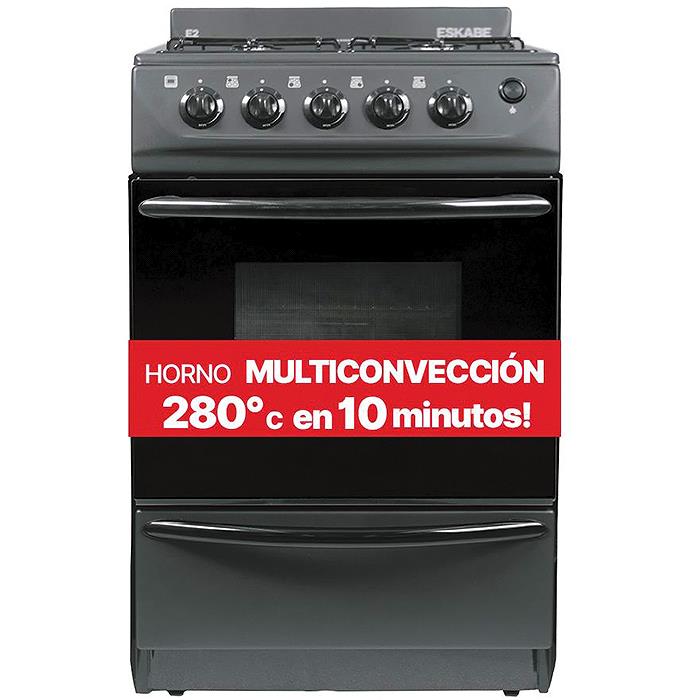COCINA ESKABE NEGRA CON ENCENDIDO 52CM MULTIGAS E2BKG