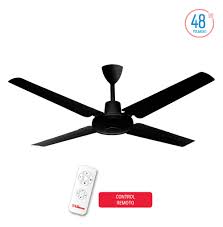 VENTILADOR DE TECHO 4 ASPAS CHAPA NEGRO CONTROL REMOTO LILIANA VTHN104R