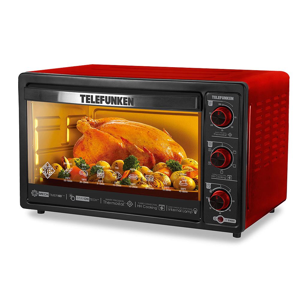 HORNO ELECTRICO MANUAL 38 LTS 1800W TELEFUNKEN E400C 