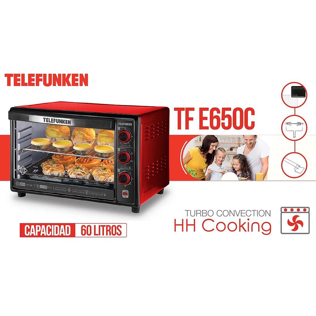 HORNO ELECTRICO MANUAL 60 LTS 2300W TELEFUNKEN E650C