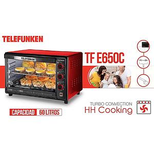 HORNO ELECTRICO MANUAL 60 LTS 2300W TELEFUNKEN E650C