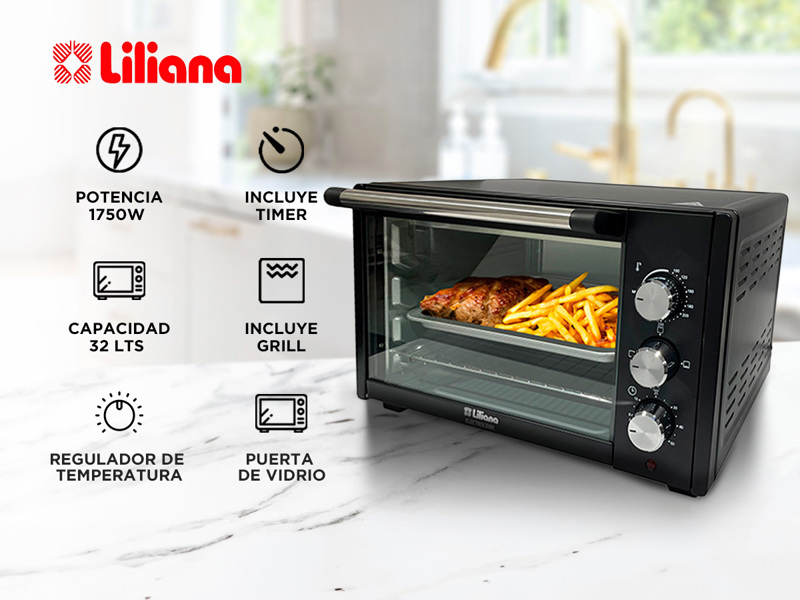HORNO ELECTRICO ELECTROCOOK 32 LTS LILIANA AO320