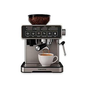 CAFETERA EXPRESSO 2 LTS 20 BARES 1600W CON MILINILLO Y ESPUMADOR DE LECHE DAIHATSU CF3000