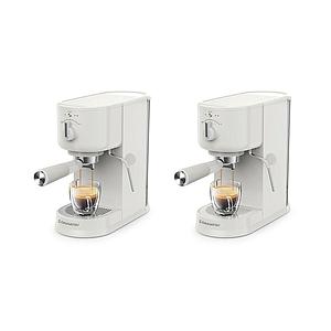 CAFETERA EXPRESSO 1.25 LTS 20 BARES BLANCA CON ESPUMADOR DE LECHE DAIHATSU CF4000W