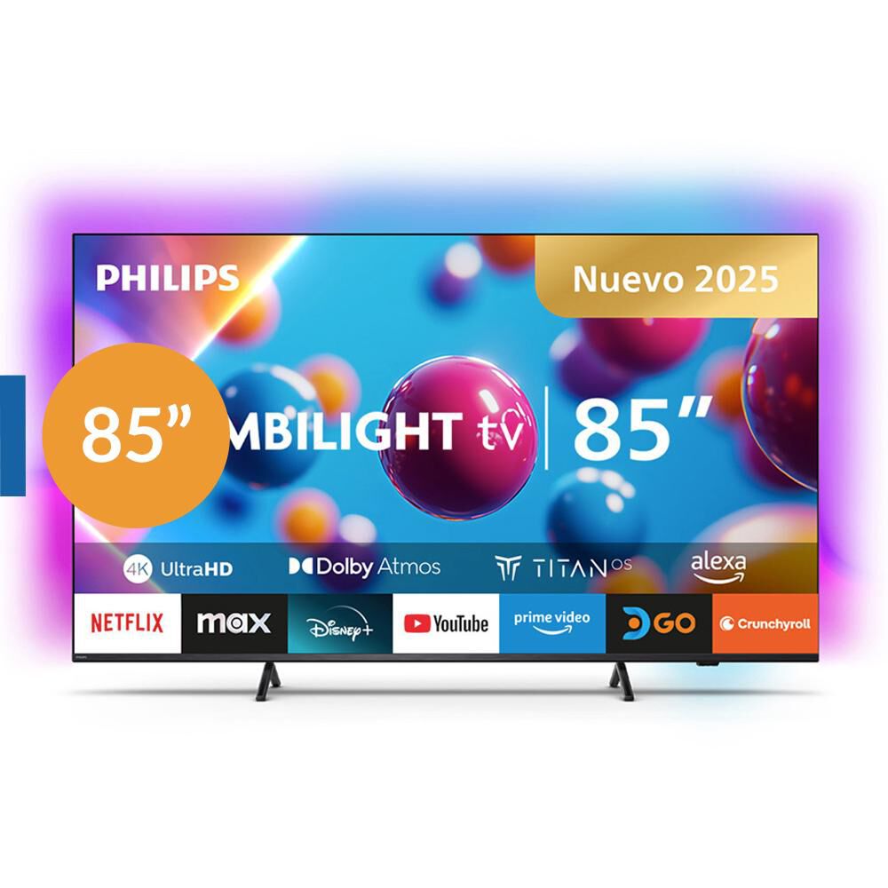 LED 85" STEREO SMART TV AMBILIGHT 4K TITAN PHILIPS 85PUG8209