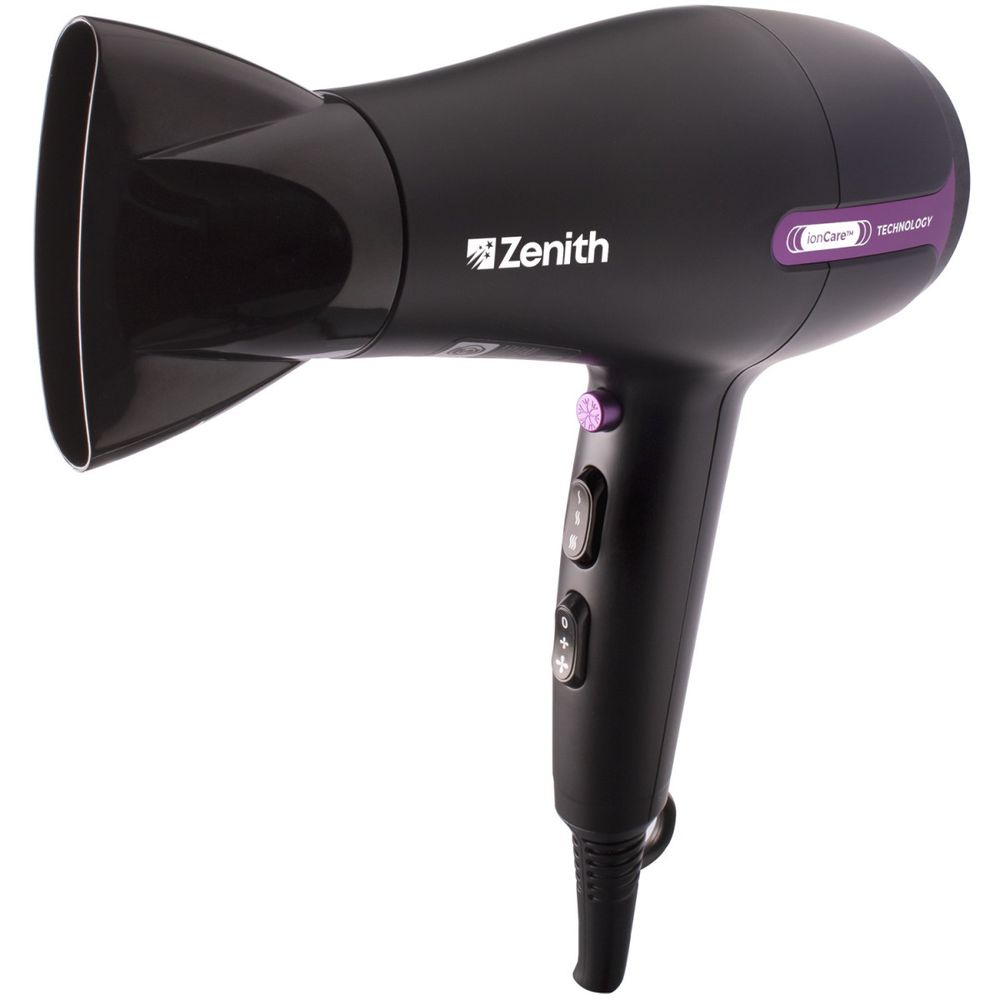 SECADOR DE CABELLO 2200W NEGRO ZENITH JULIETTE