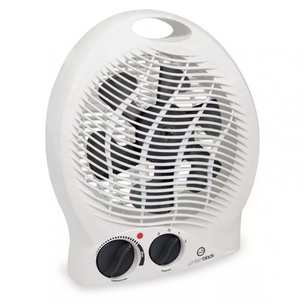 CALOVENTOR CON TERMOSTATO 2000W WHITENBLACK CAWB01