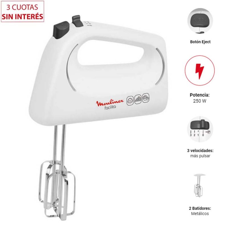 BATIDORA DE MANO BLANCA 150 WATTS CREEM DAIHATSU HM150