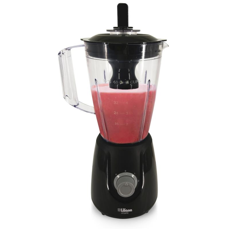 LICUADORA NEGRA 500W 2 LTS VASO PLASTICO LICUAPIC LILIANA AL110